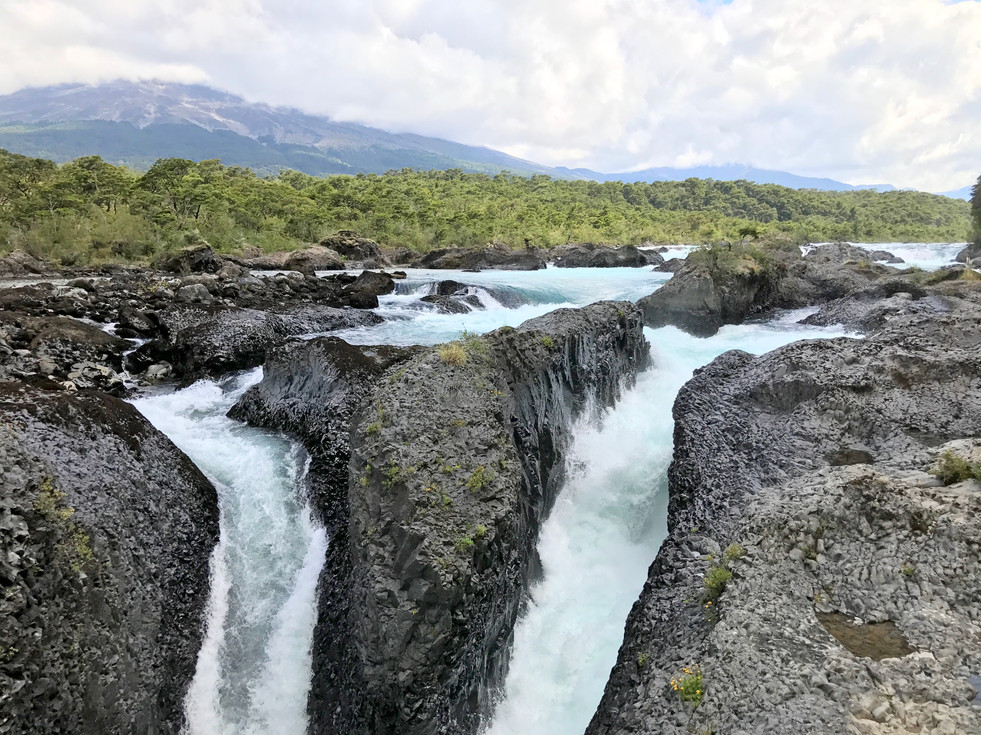 Waterfalls near Lake Esmeralda -Chile