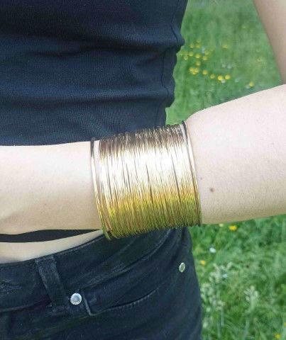 Miniature : Bracelet de manchette fil d'Or