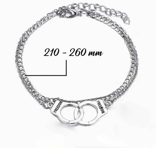 Miniature : Bracelet de bras Menottes FREEDOM Argent