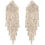 Thumbnail: Multi Line Rhinestone Fringe Post Earrings