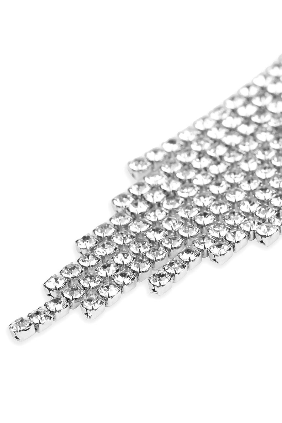 Thumbnail: Multi Line Rhinestone Fringe Post Earrings