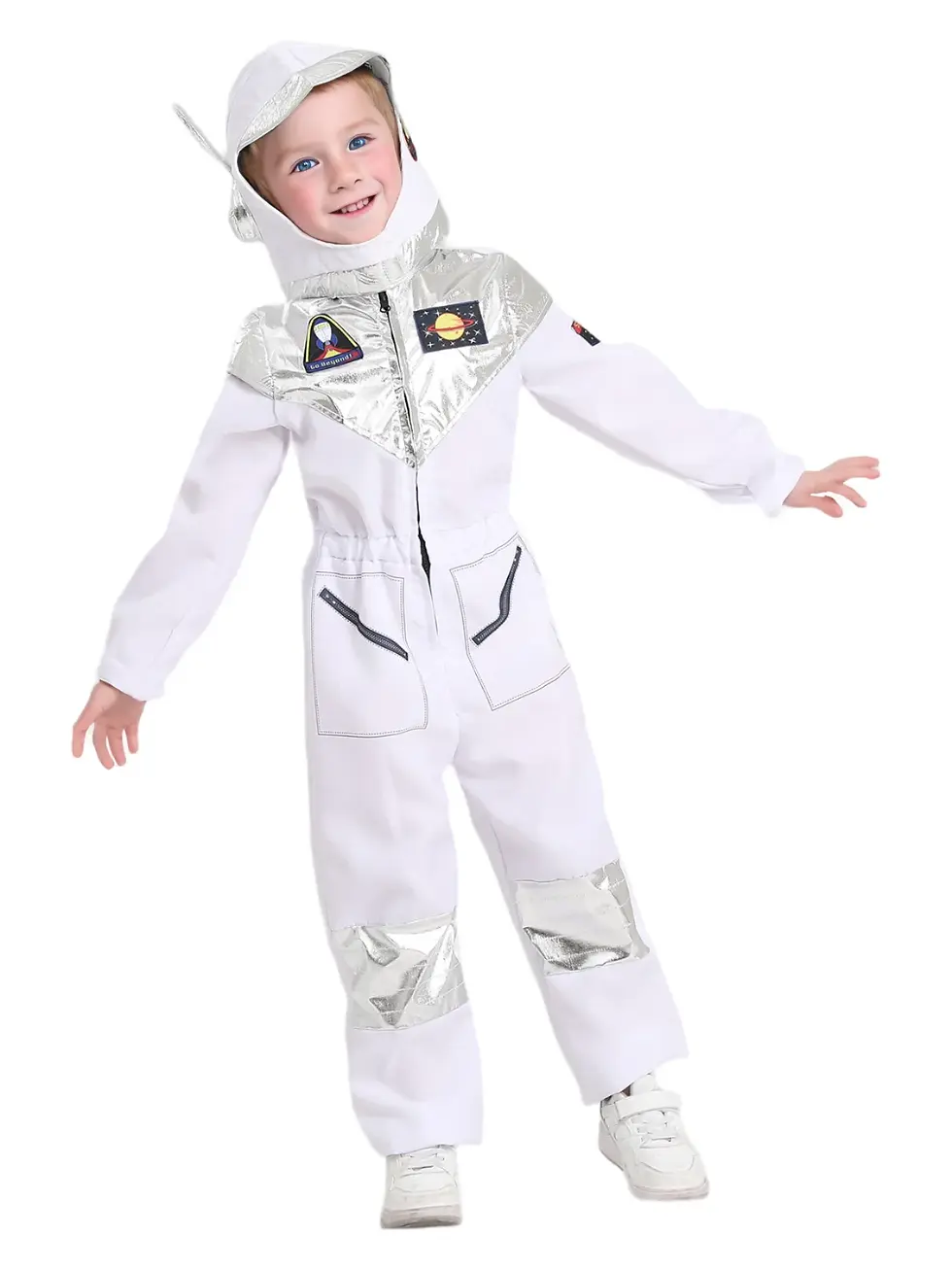 Pikkukuva: Disfraz de astronauta blanco de lujo para niños y niñas.