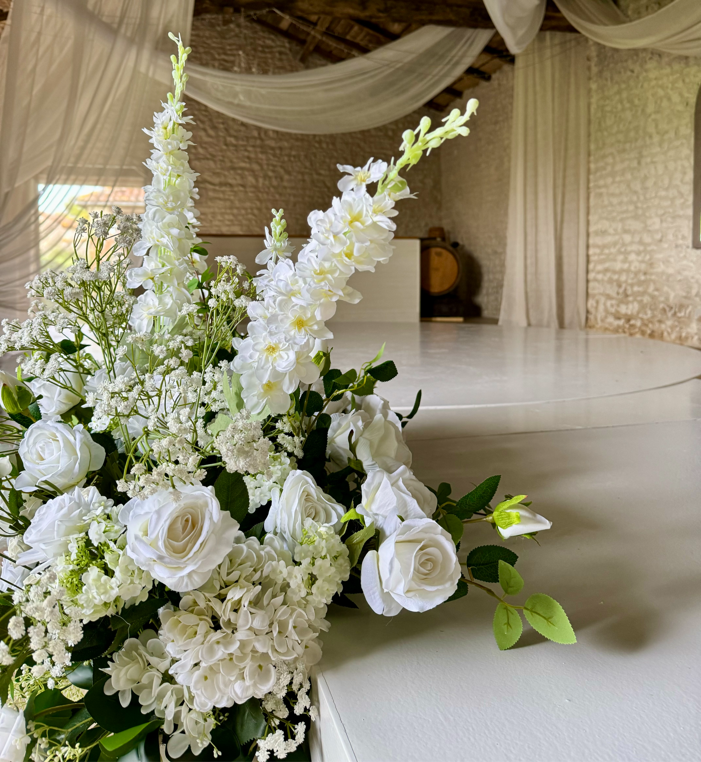 Aisle floral boxes 1mtr long