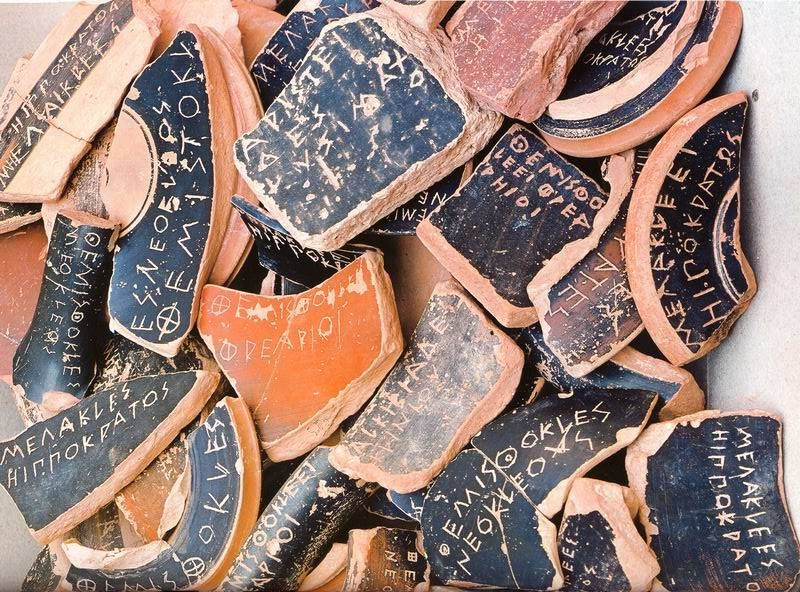 clay shards (ostrakons)