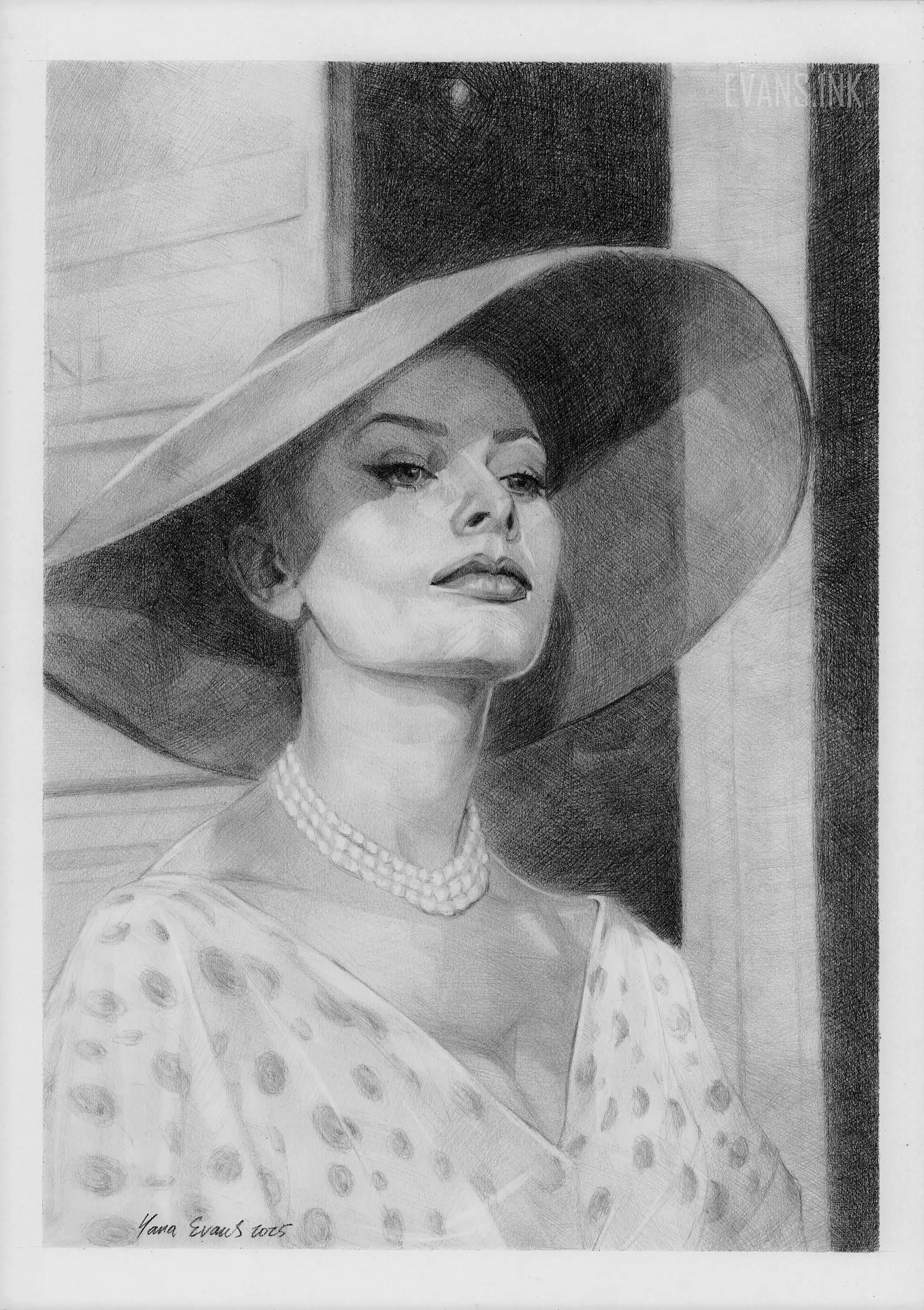 That Kind of Woman – Original Pencil Portrait Drawing of Sophia Loren