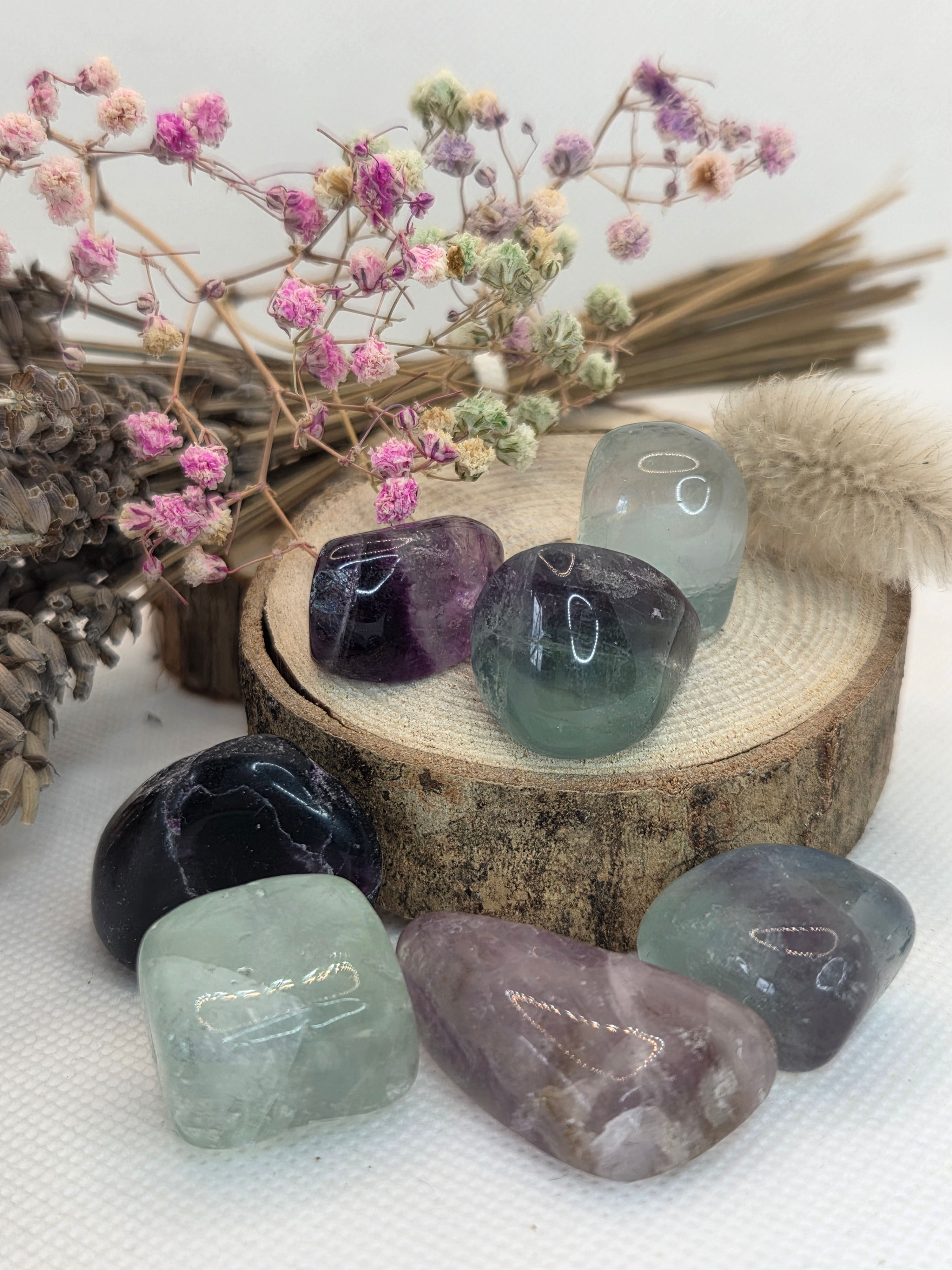 Pierre roulée de Fluorite