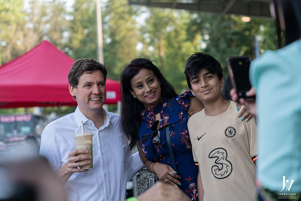 Premier David Eby with Bubble Tea