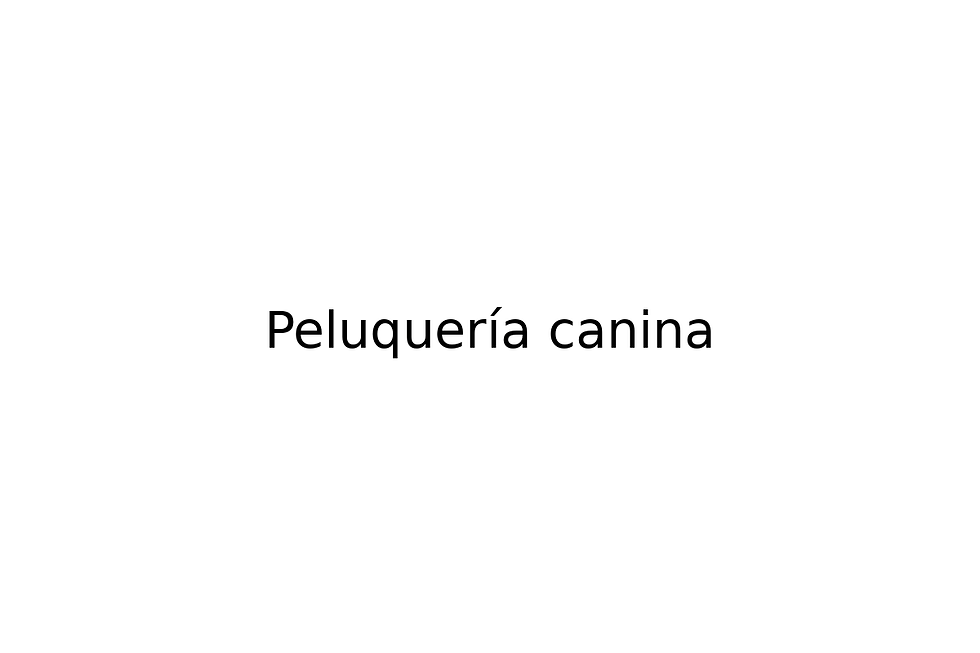 Peluquería canina