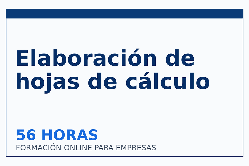 Elaboración de hojas de cálculo