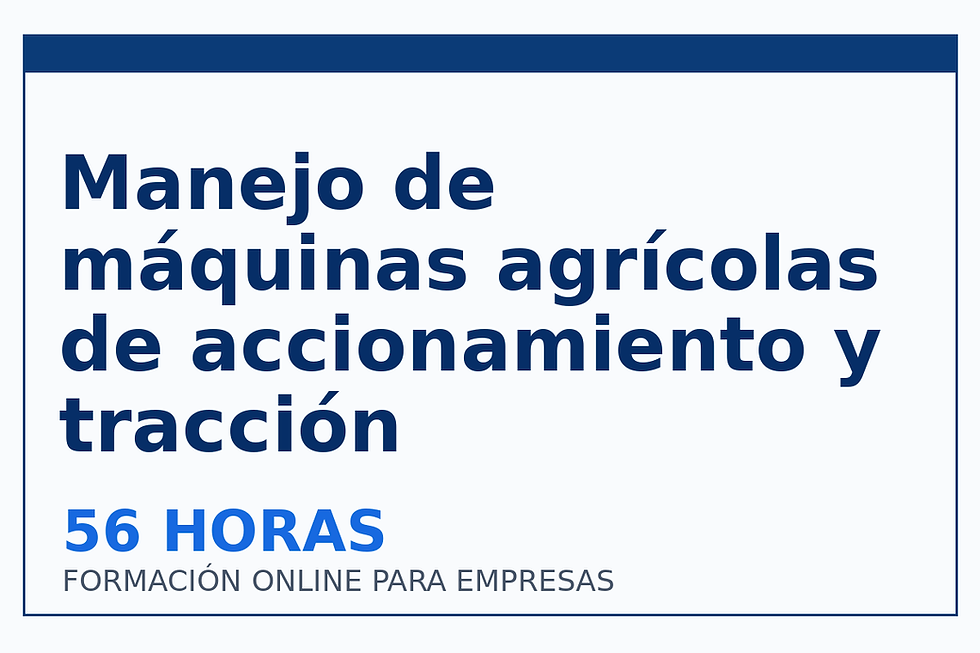 Manejo de máquinas agrícolas de accionamiento y tracción