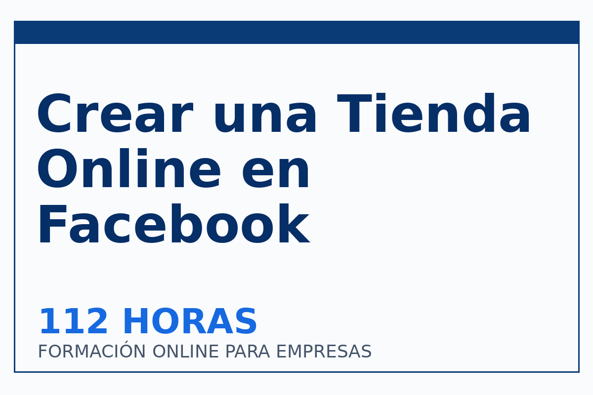 Crear una Tienda Online en Facebook