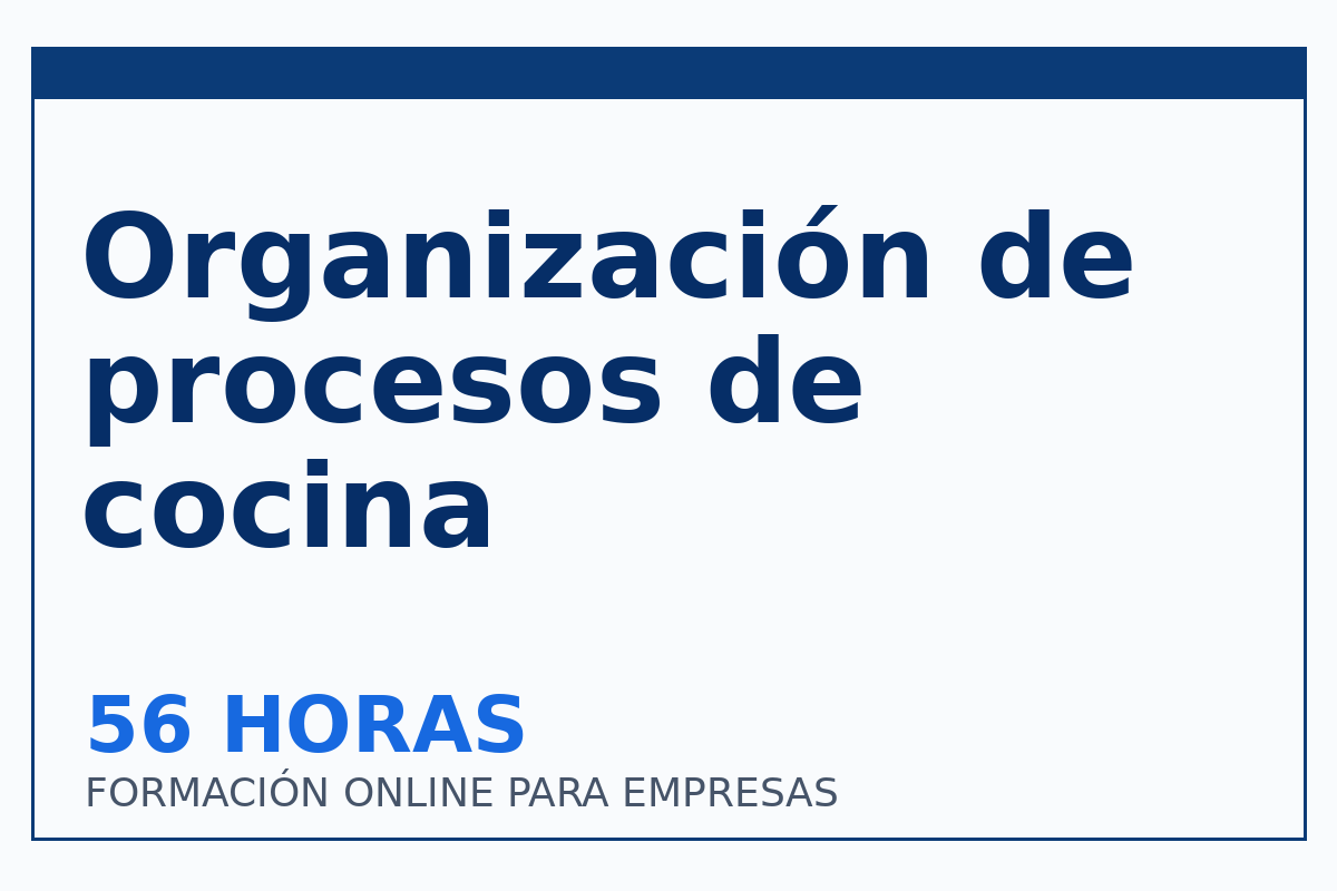 Organización de procesos de cocina