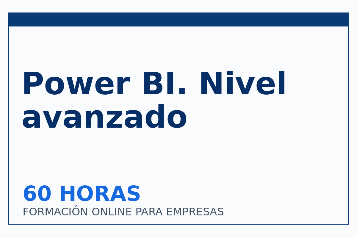 Power BI. Nivel avanzado