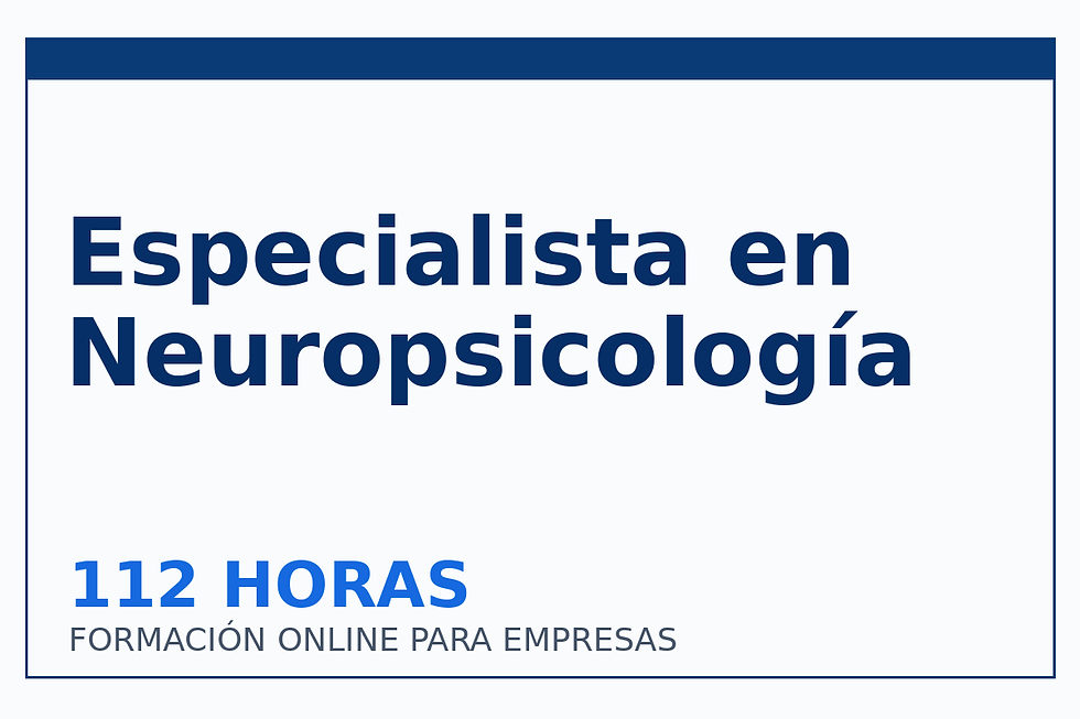Especialista en Neuropsicología
