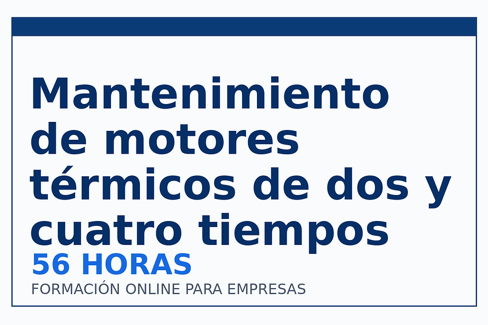 Mantenimiento de motores térmicos de dos y cuatro tiempos