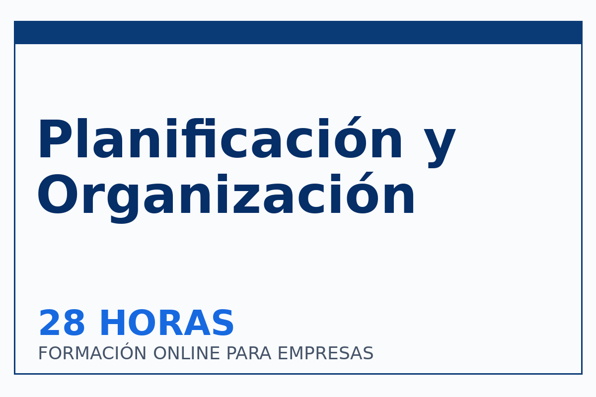 Planificación y Organización