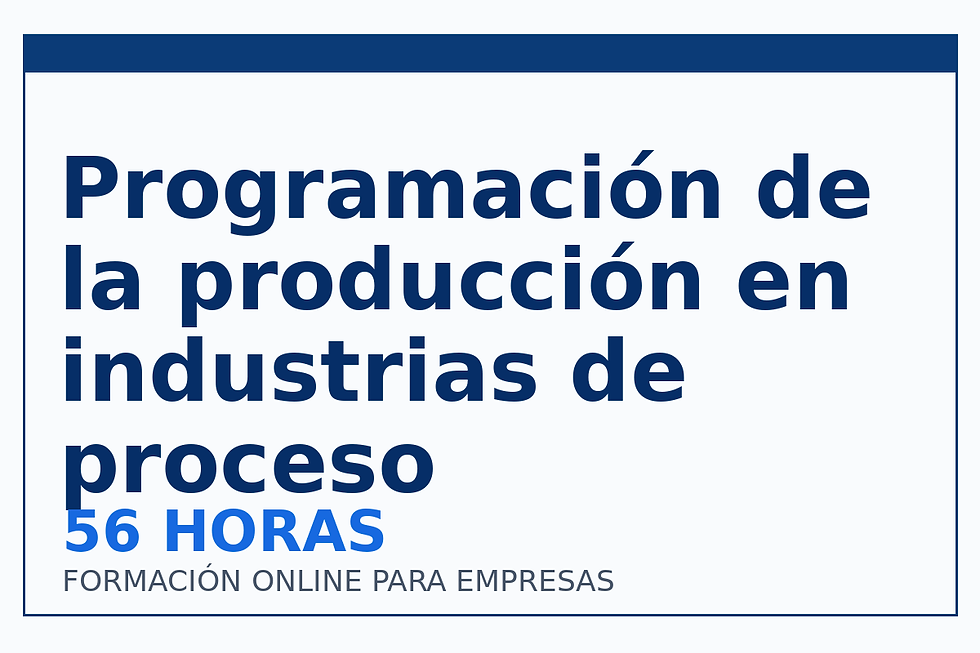 Programación de la producción en industrias de proceso