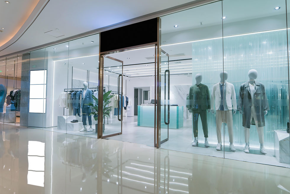 Industrial-style glass partitioning