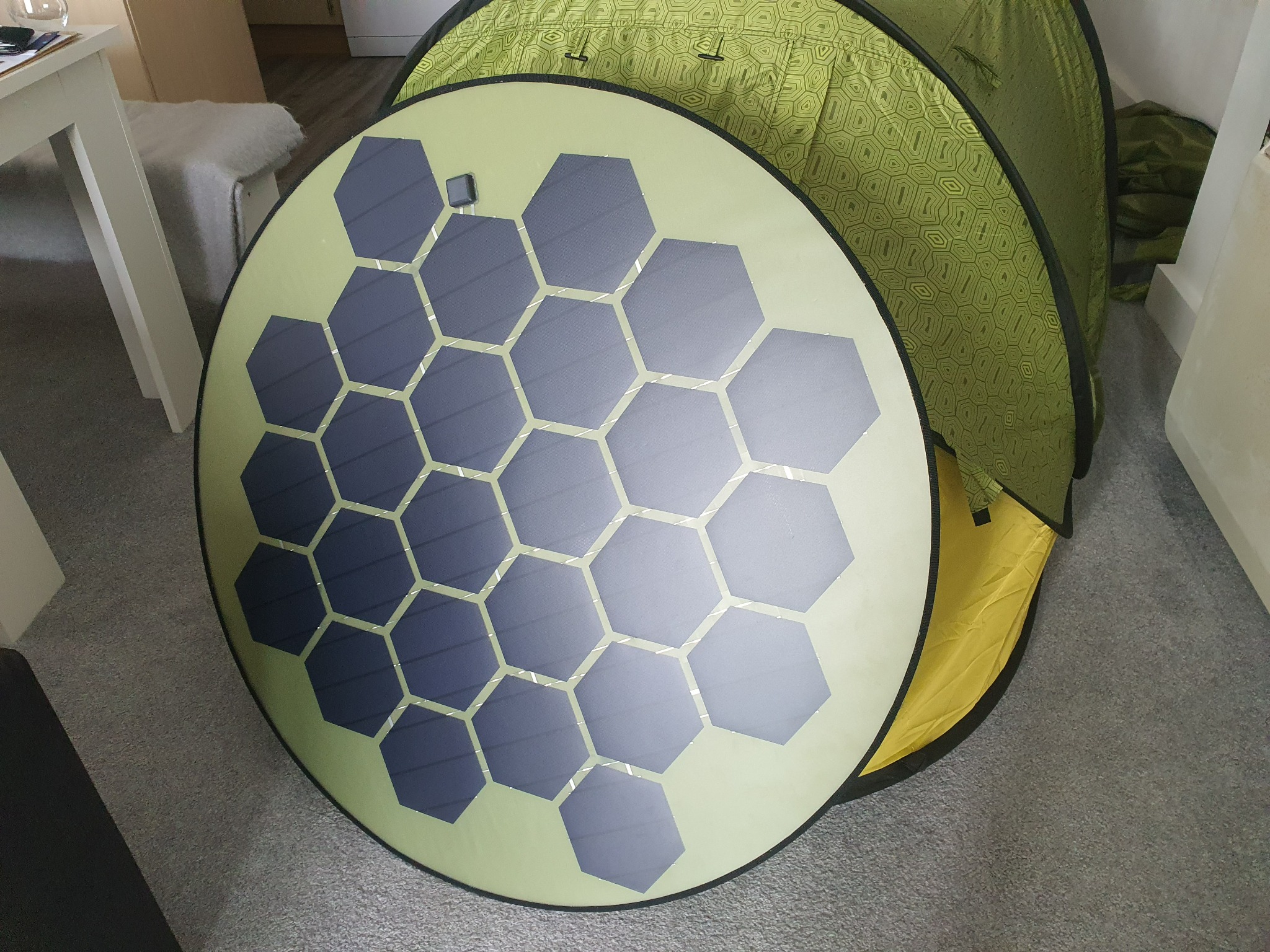 Tent and solar-panel prototype