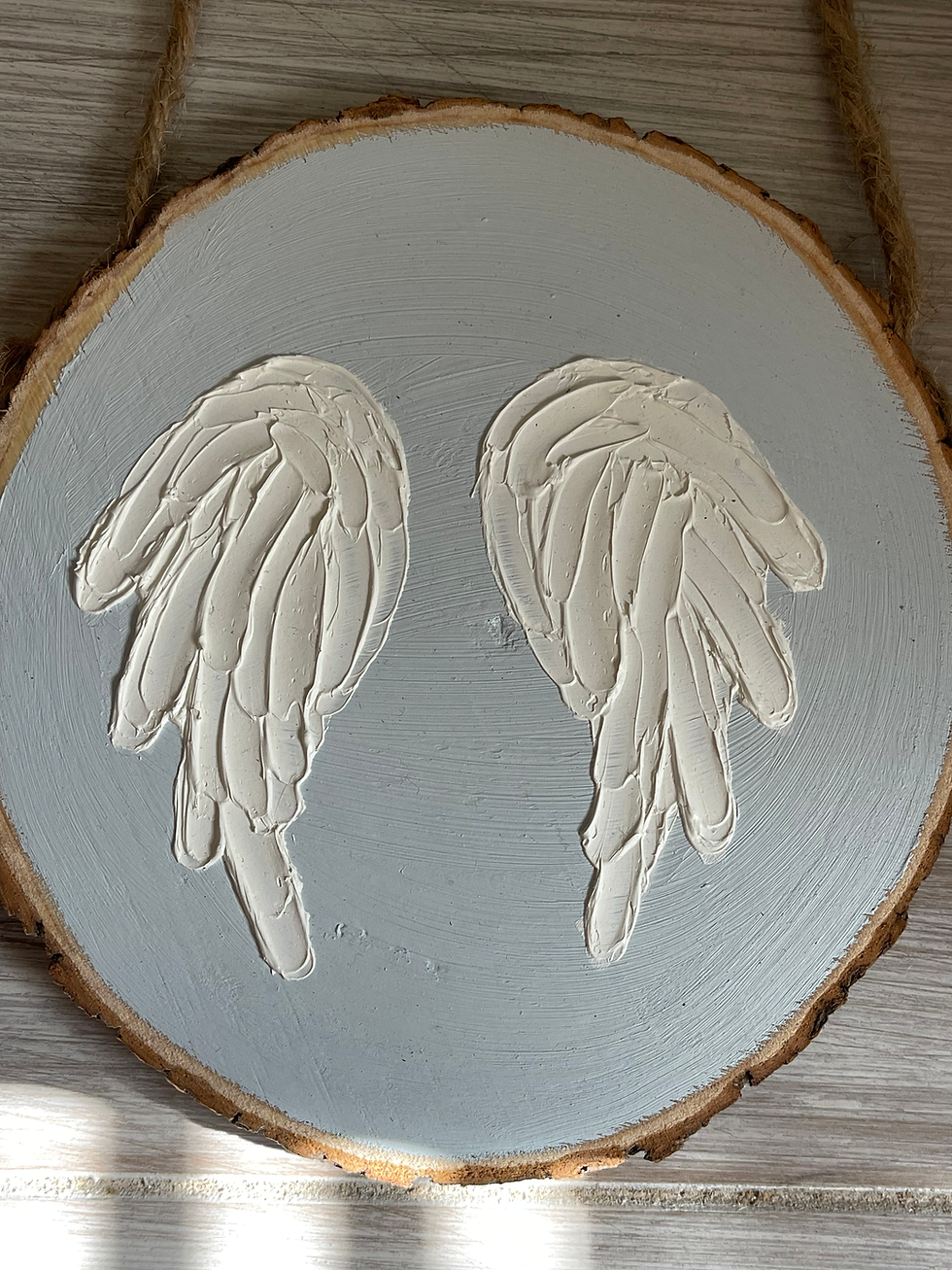 Celestial Hanging Wooden Wing Art