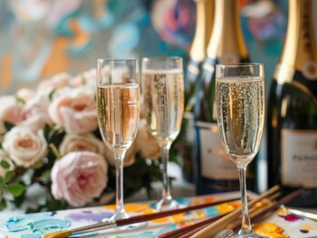 Get Busy with Bubbles... Painting with Prosecco