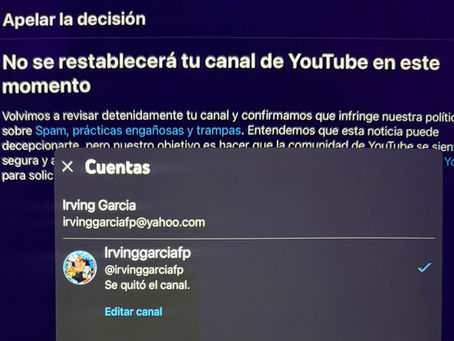Actualización importante sobre nuestra cuenta de YouTube