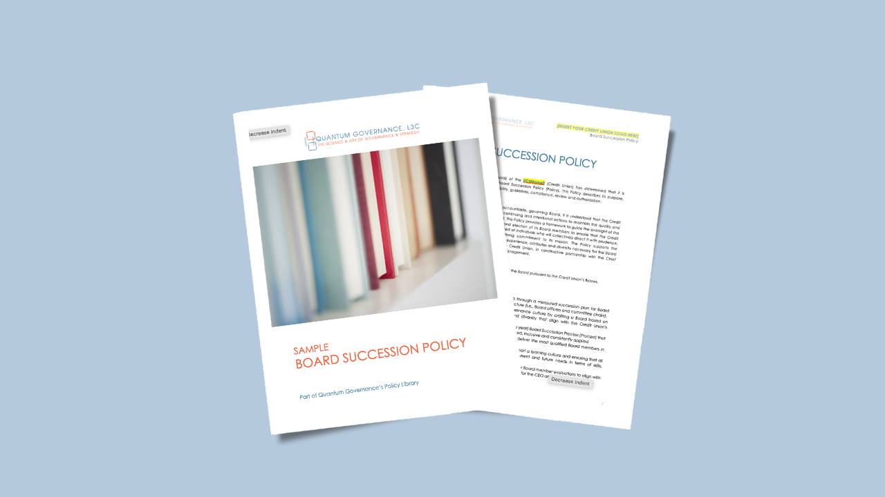 Board Succession Policy Template for Credit Union