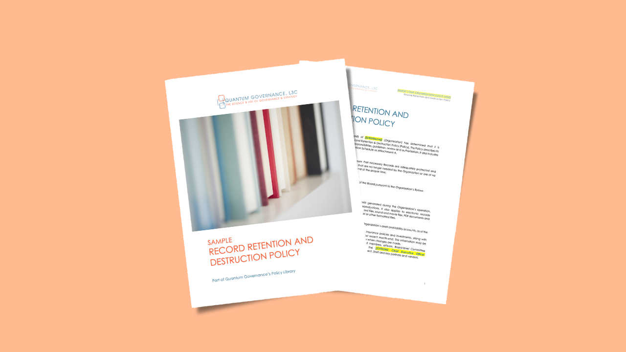 Record Retention & Destruction Template for Nonprofits