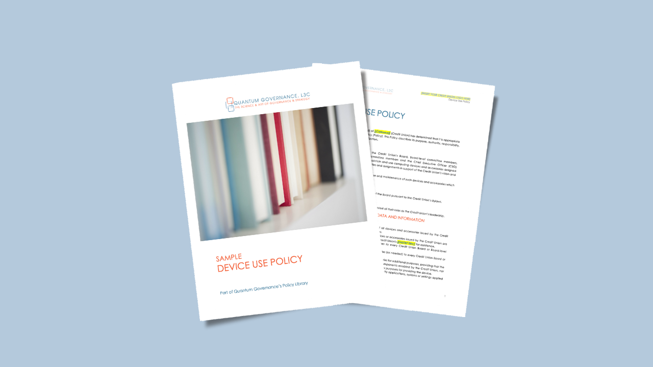 Device Use Policy Template for Credit Unions