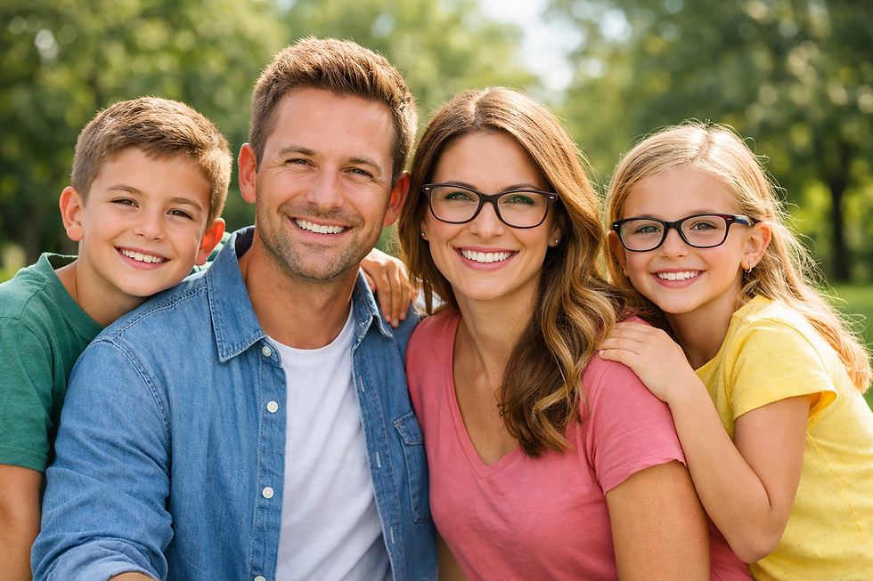 Smiling Happy family 