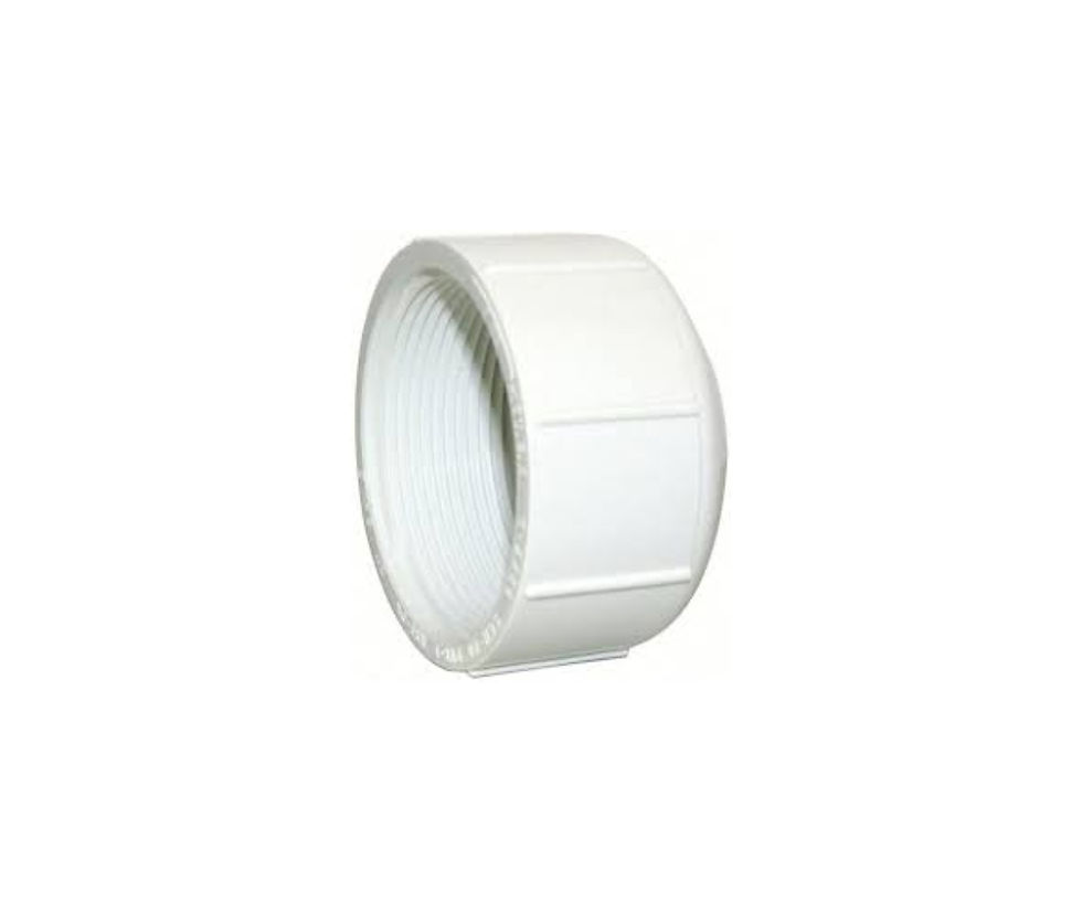 Cap Tampão Conexão Pvc Branco Roscável Femea 1'' - 5 Und