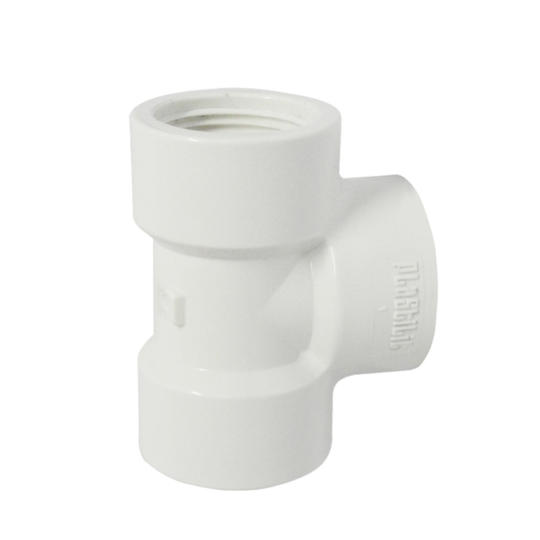 TEE ROSCA FÊMEA PVC BRANCO 1/2 - 10UND