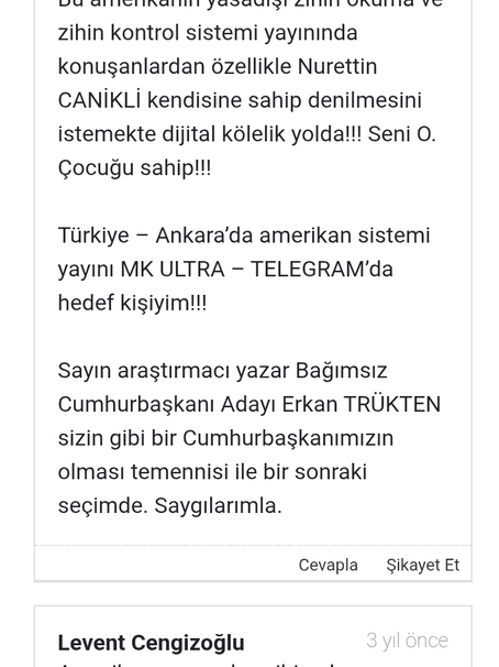 Those who say that Levent cursed me or sent it to me as an e-mail should read this, it has been approved by the editor!
Levent bana küfür etti yada mail olarak gönderdi diyenler okusun editör onaylı!