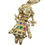Thumbnail: A vintage 9ct Gold Gem-set Rag Doll Charm, front view