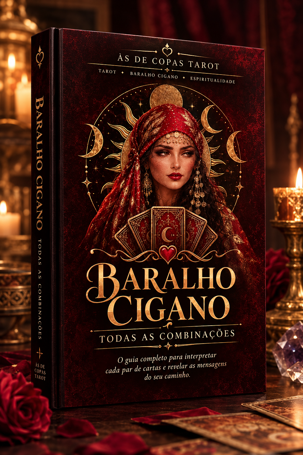 Livro Baralho Cigano: Todas as Combinações, As de Copas Tarot.