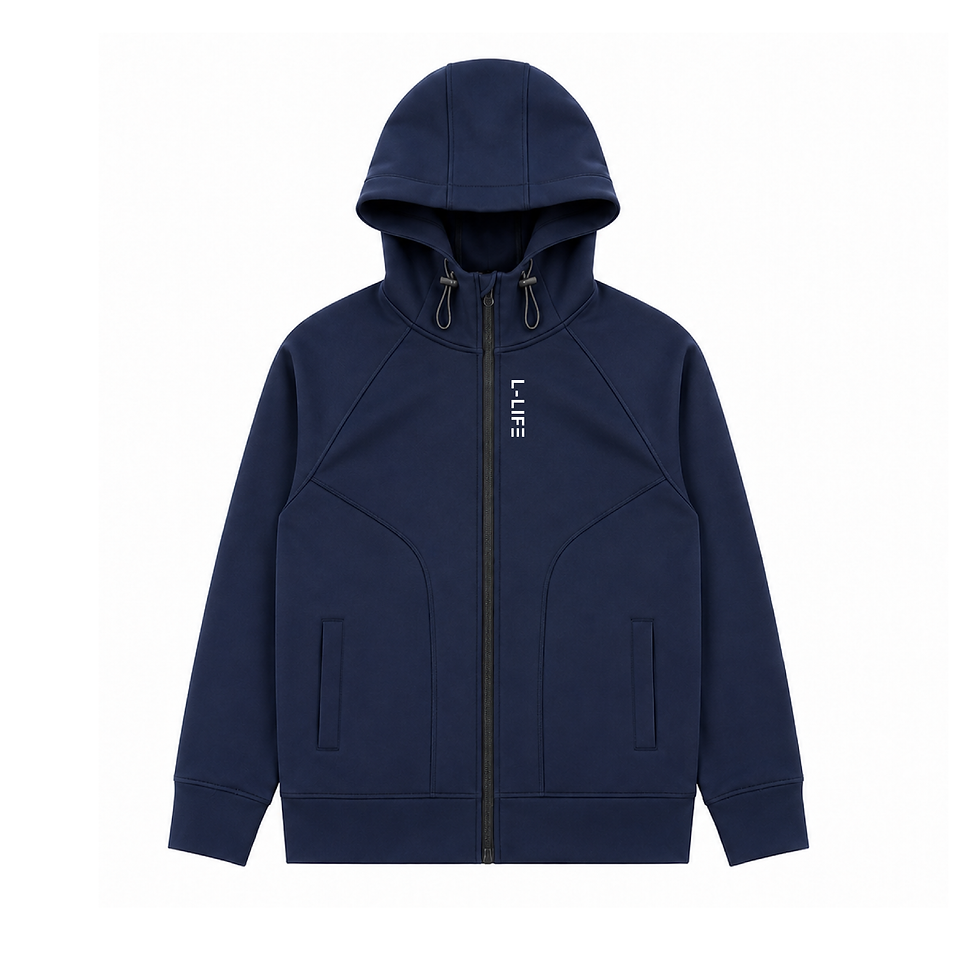 Hình thu nhỏ: L-LIFE NOVA Hoodie PC 2 Da | Áo Khoác Có Nón Unisex Giữ Form, Mềm Mịn