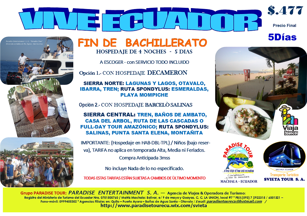 PLAN ESTUDIANTES DECAMERON BARCELO SIERRA Y COSTA