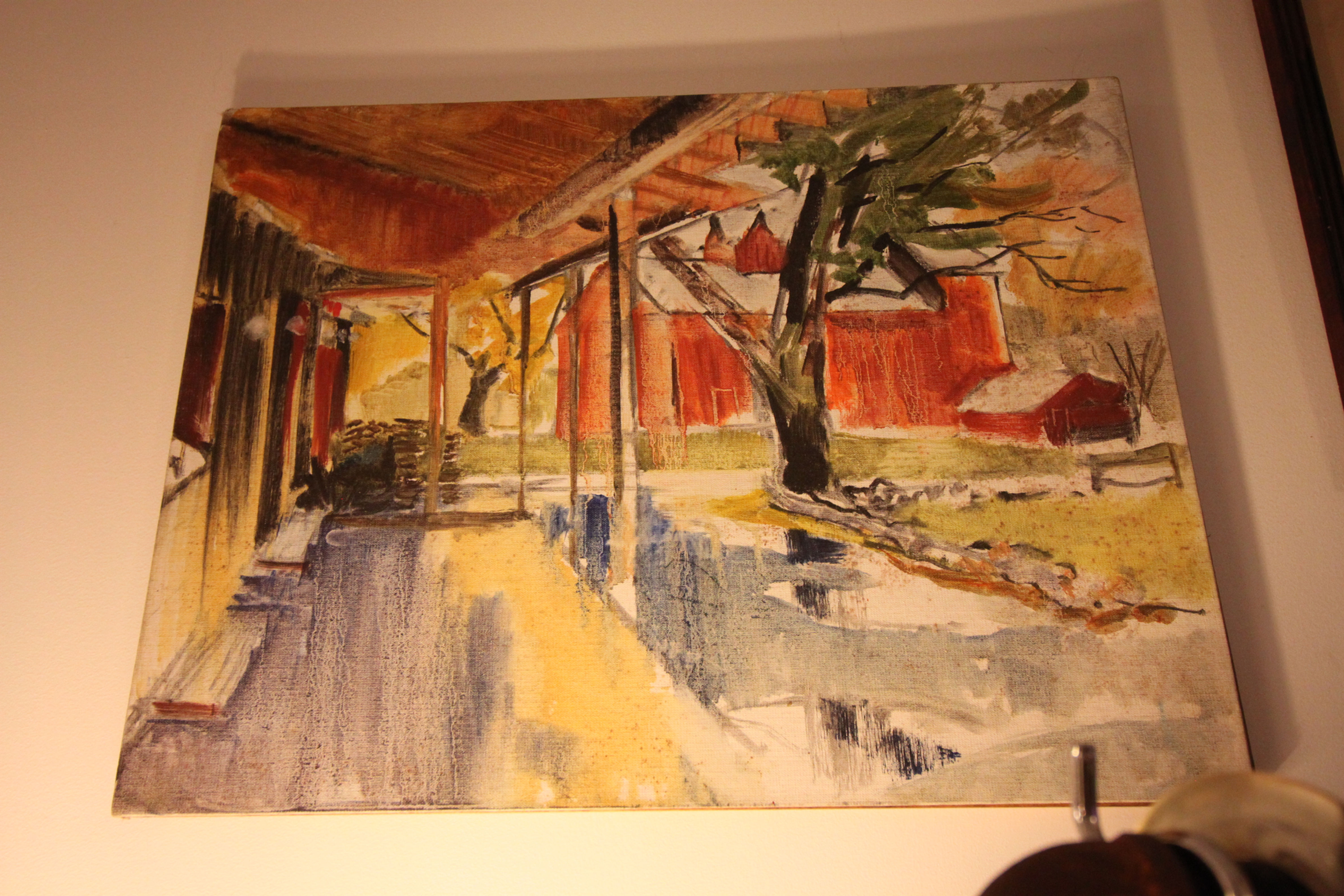 Mid-Century Oil on Board