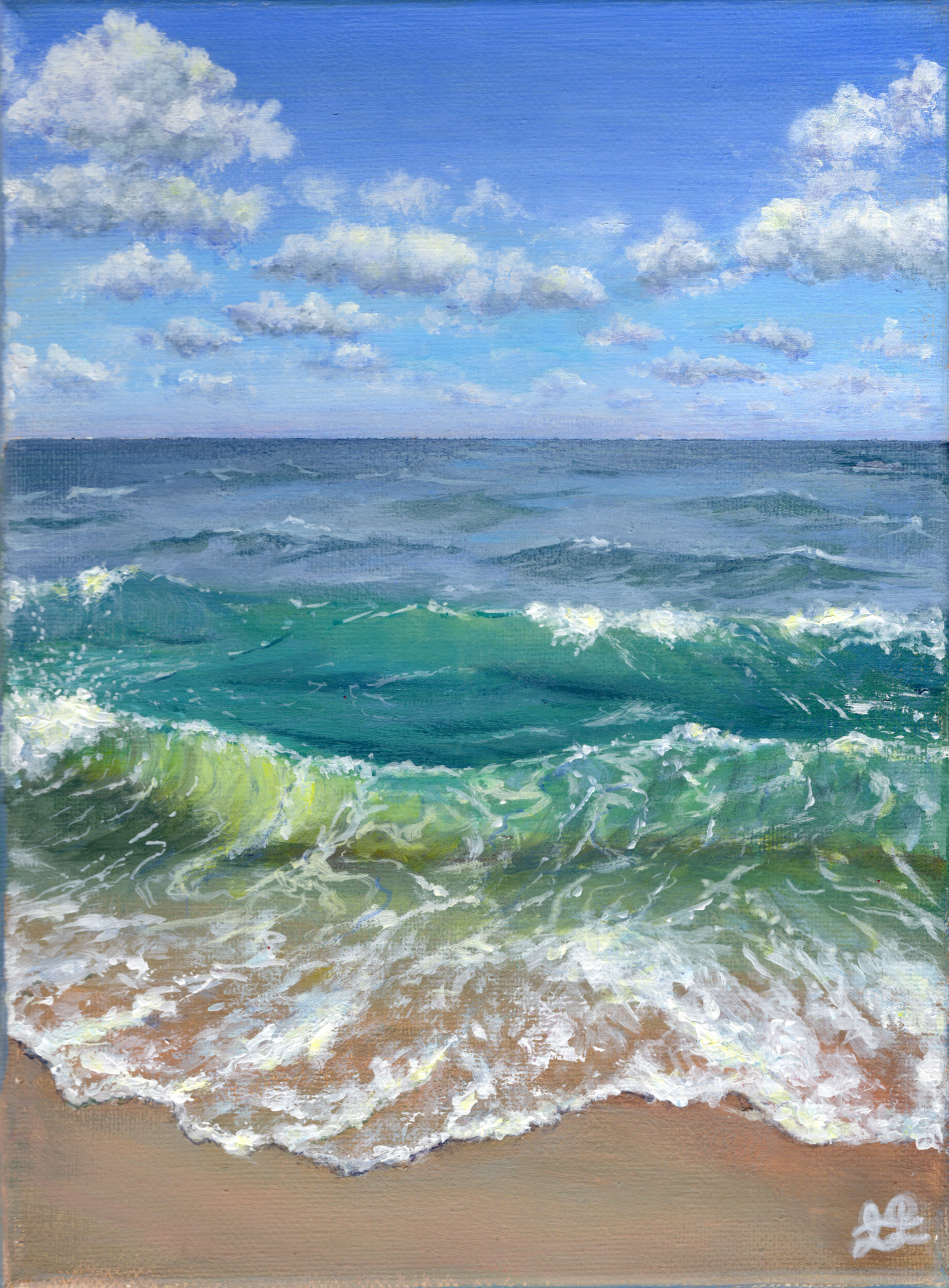 Seascape painting "Waves"