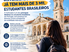 Universidade de Coimbra tem mais de 3 mil estudantes brasileiros