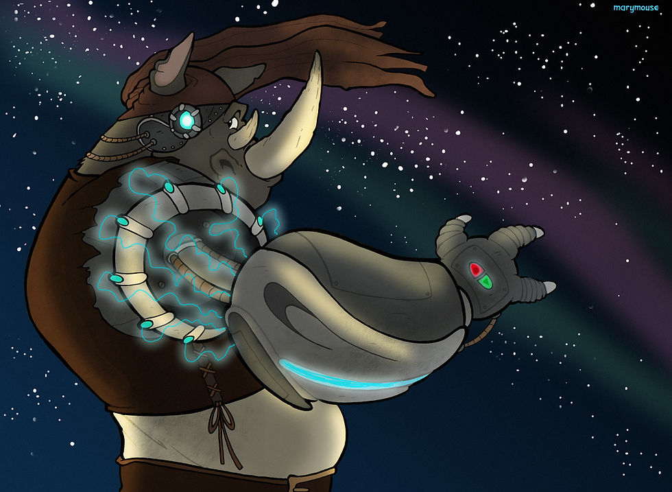 Kanda Har Trask is the main character of the upcoming novel Angel @ the End of the World, depicted here during his space pirate days, as imagined by Mary Mouse