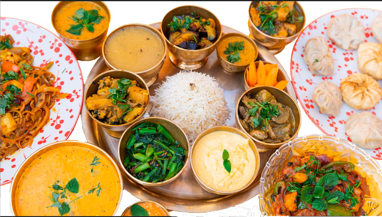 Arranged Food and Objects