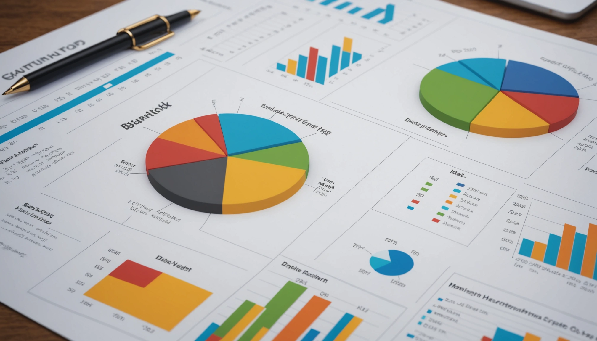 Eye-level view of real estate market data charts