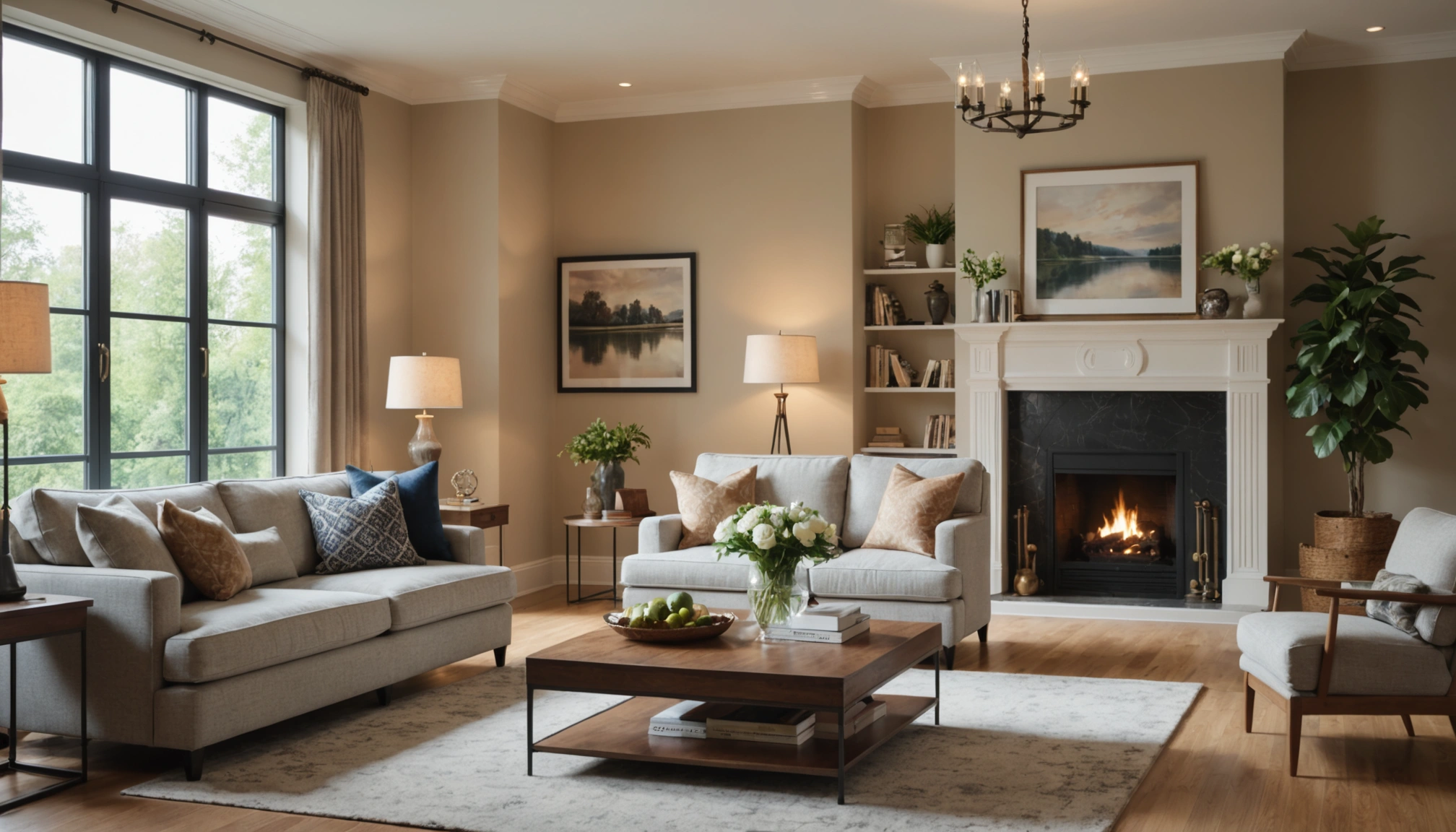 Eye-level view of an inviting living room