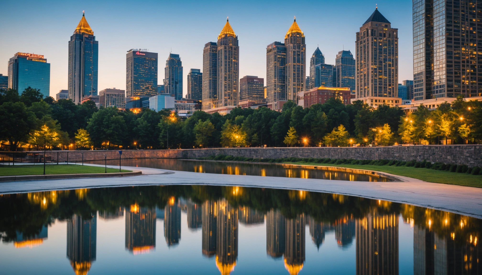 Close-up of an outdoor scene reflecting Atlanta city vibe