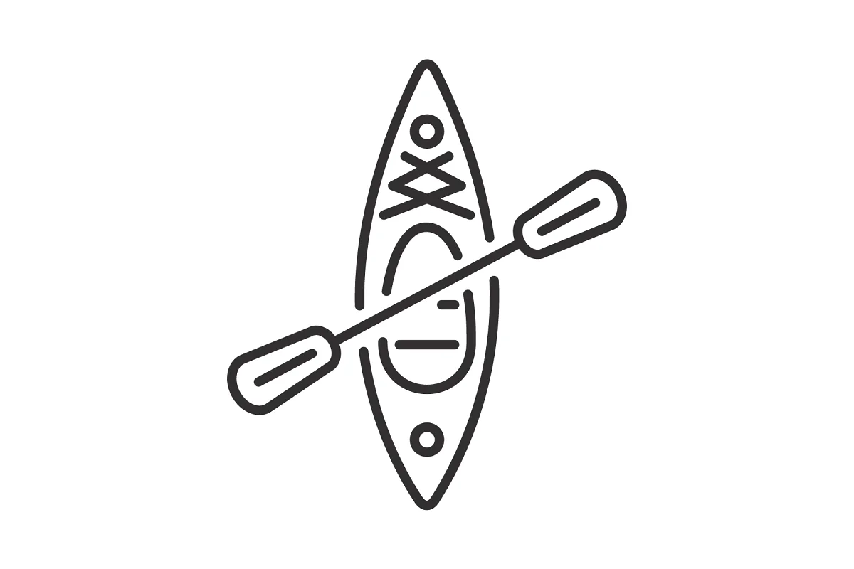 canoe-with-paddle-icon-kayak-rowing-sports-extreme-active-life-thin-line-web-symbol-on-whi