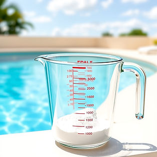 16 oz measuring cup with powder with a good view of the pool.jpg