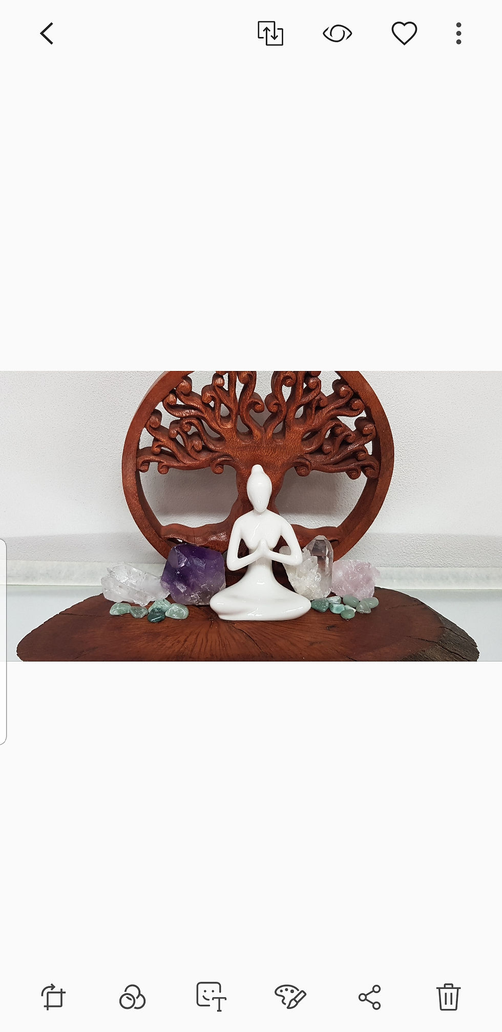 Thumbnail: Wooden Yoga &  Crystal Display Piece