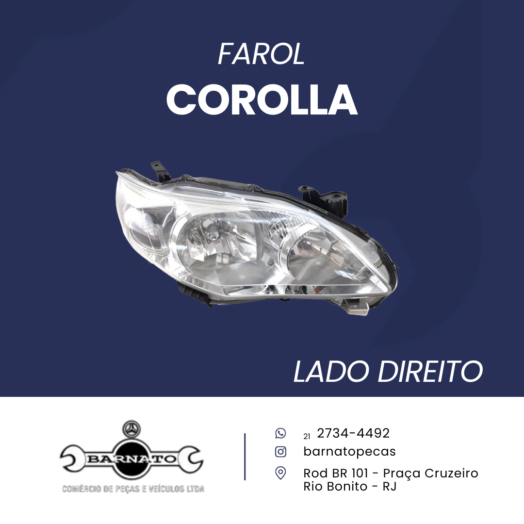 Farol Toyota Corolla Princ 12/14 Manu Dir - Tyc 6008200761