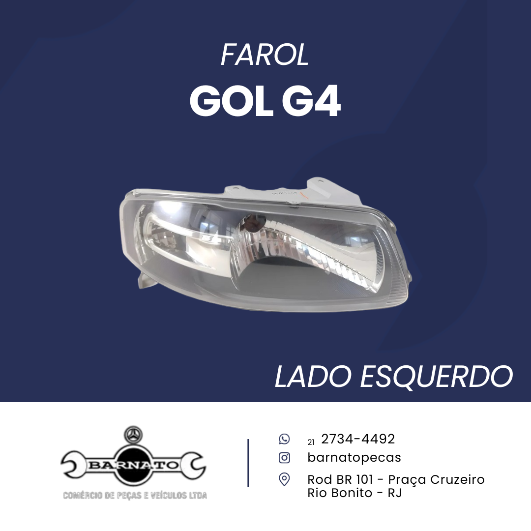 Farol Vw Gol G4 Princ 06/08 Masc Negra Esq Tyc 7008204061